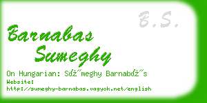 barnabas sumeghy business card